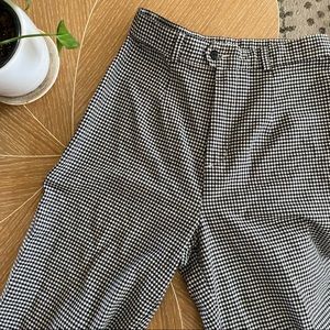 VINTAGE Guess Extra High Waisted Black/White Gingham Cropped Trouser
